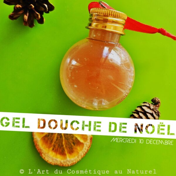 Atelier cosmétique enfants: fabrication Gel douche de Noël