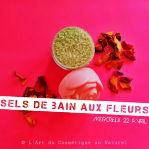 Atelier cosmétique enfants: fabrication Sels de bain aux fleurs