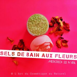 Atelier cosmétique enfants: fabrication Sels de bain aux fleurs