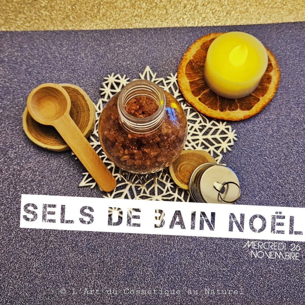 Atelier cosmétique enfants: fabrication Sels de bain de Noël